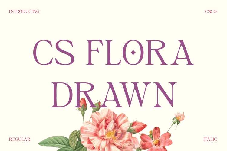 CS Flora Drawn Font