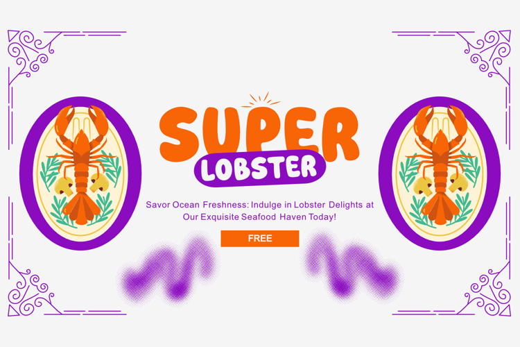 Preview of Super Lobster Font