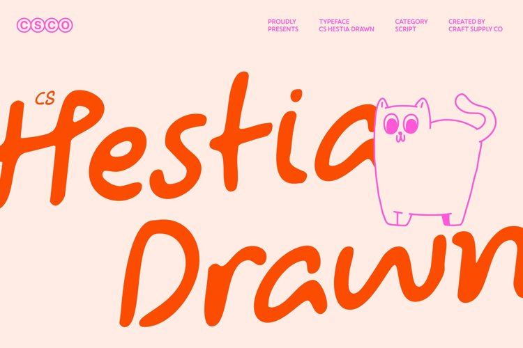 Preview of CS Hestia Drawn Font