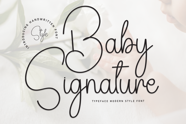 Preview of Baby Signature Font