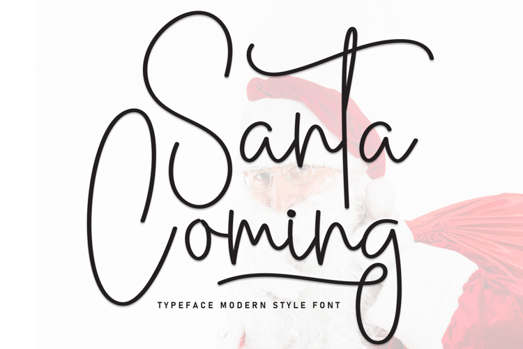 Preview of Santa Coming Font