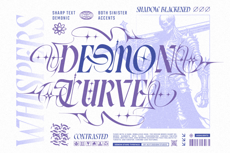 Preview of Demon stars Font