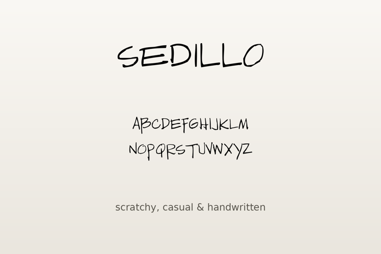 Preview of Sedillo Font