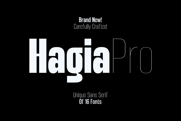 Hagia Pro Extra Bold Font