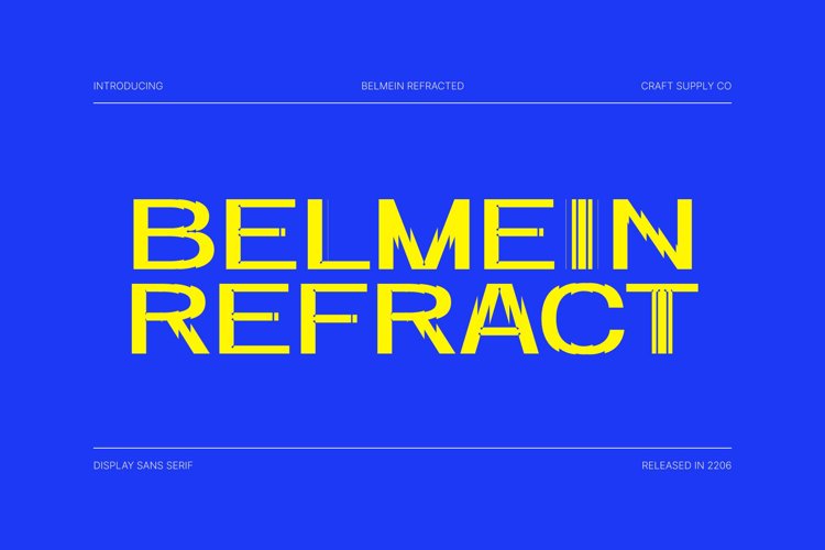 Preview of Belmein Refracted Font