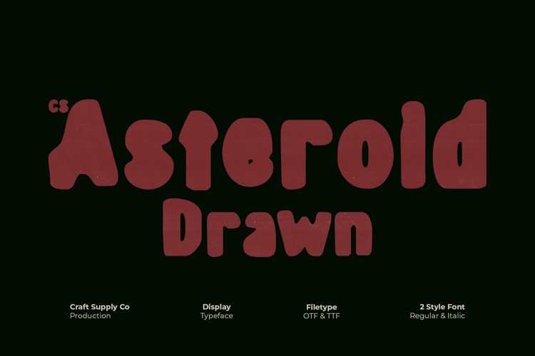 Preview of CS Asteroid Drawn Font