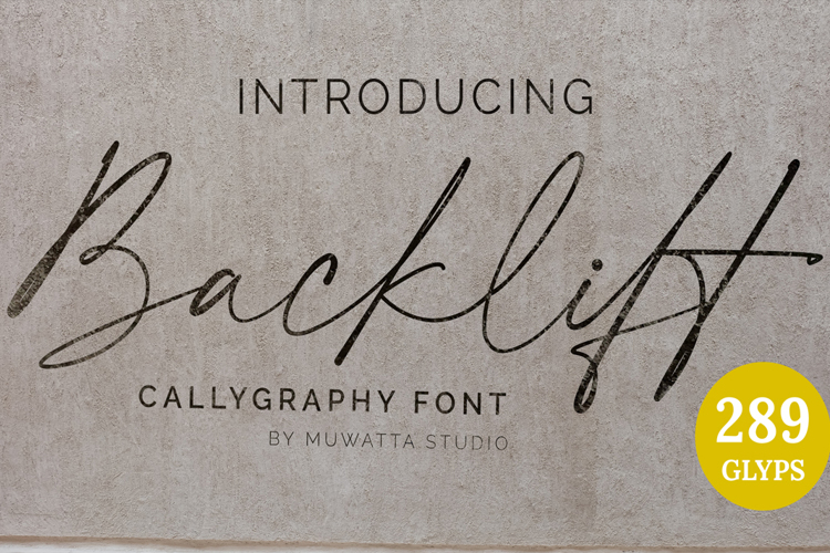 Backlift Font