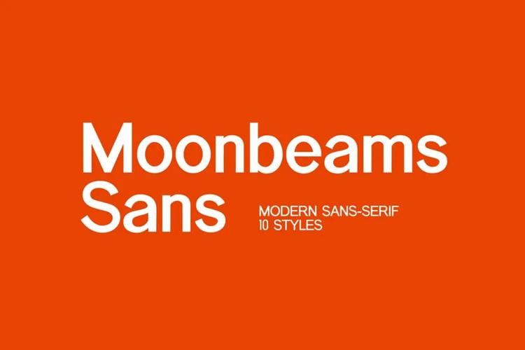 Preview of Moonbeams Sans Professional Font