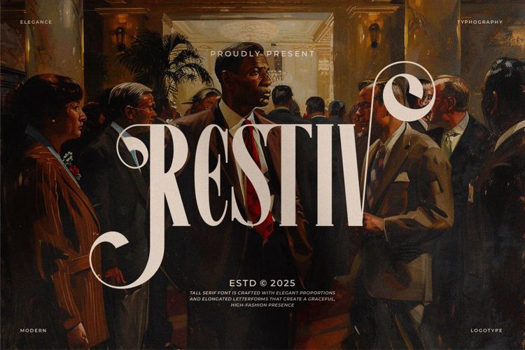 Preview of Restiv Font