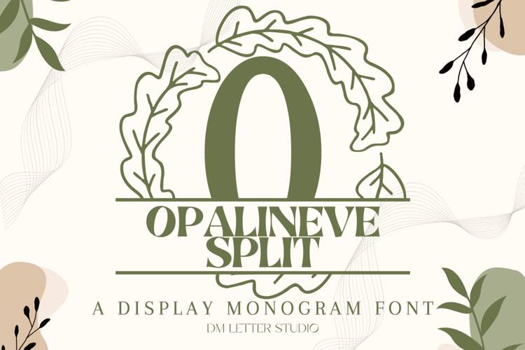 Preview of Opalineve Split Monogram Font