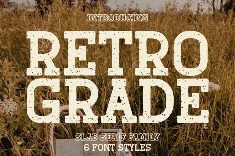Retro Grade Outline Font