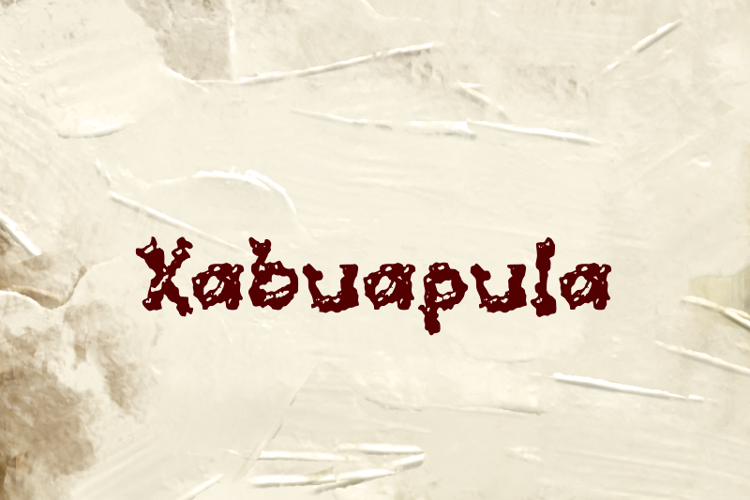 Preview of x  Xabuapula Font