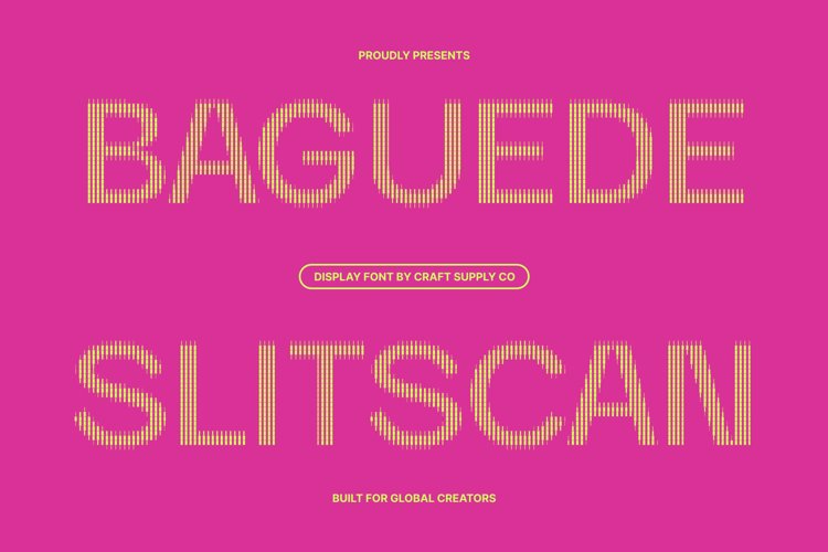 Preview of Baguede Slitscan Font