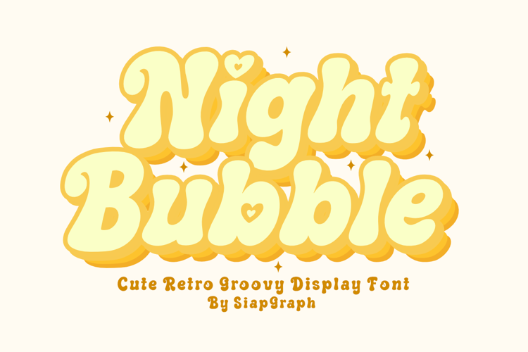 Preview of Night Bubble Font