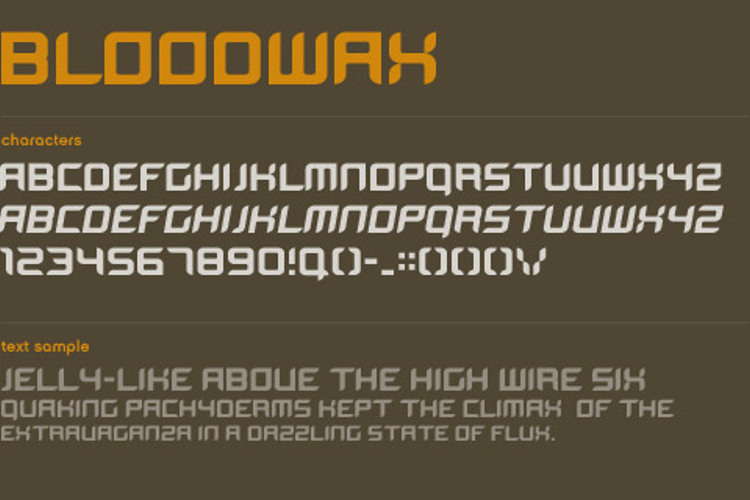 BloodWax Font