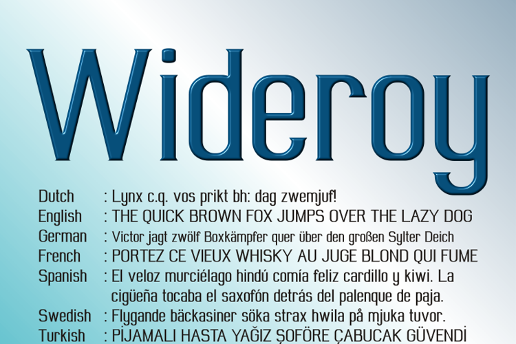Wideroy Font