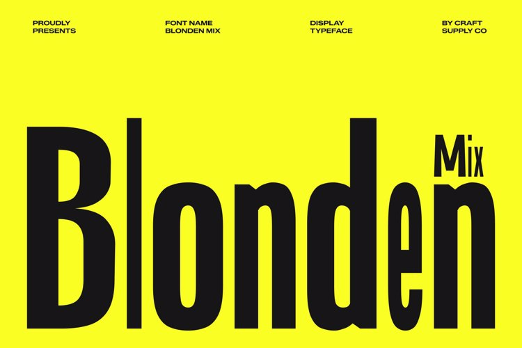 Preview of Blonden Mix Font