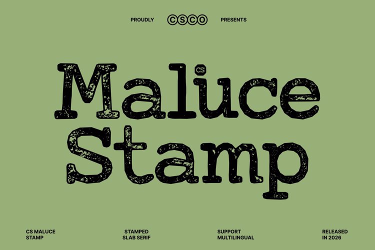 Preview of CS Maluce Stamp Font
