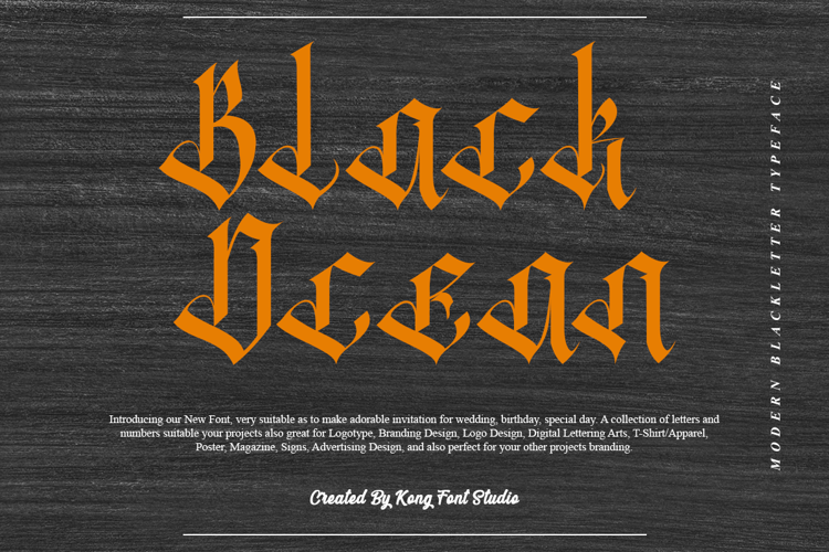 Black Ocean Font