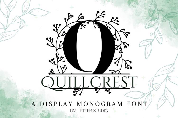 Preview of Quillcrest Split Monogram Font