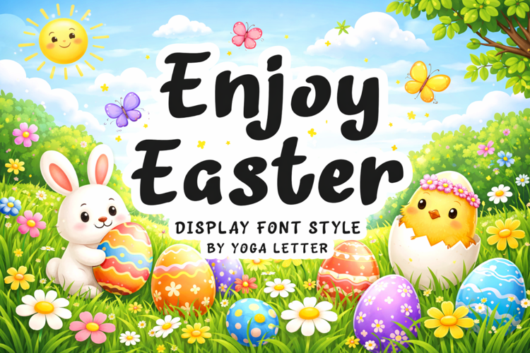 Preview of Enjoy Easter Font