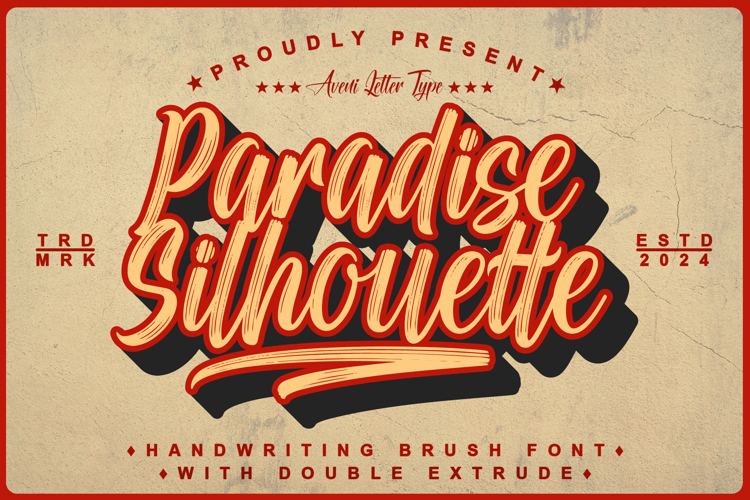 Preview of Paradise Silhouette Font