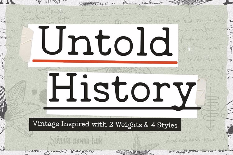 Untold History Bold Inky Font