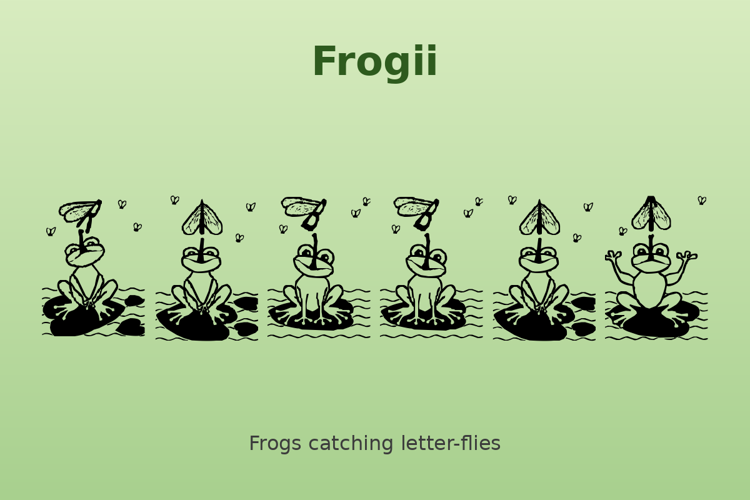 Preview of Frogii Font