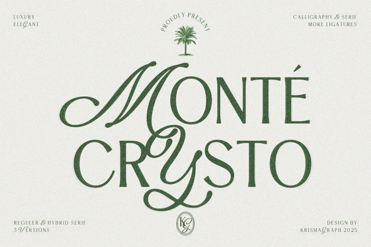 Preview of Monte Crysto Hybrid One Font