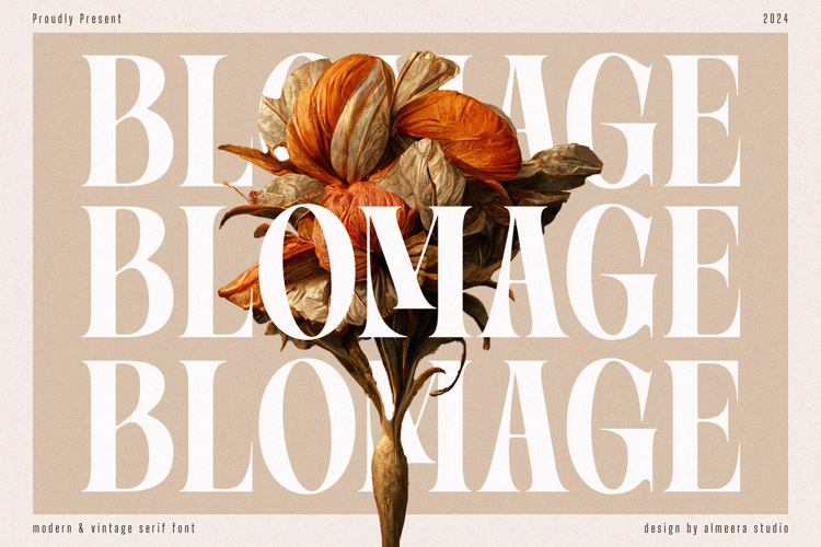 Preview of Blomage Font