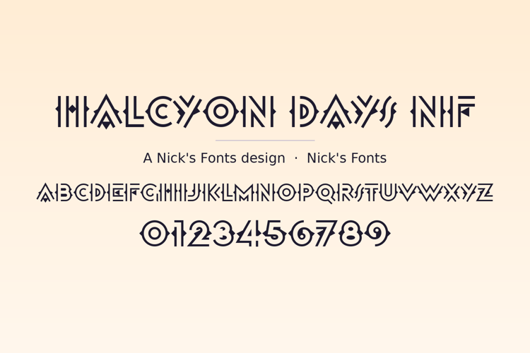 Preview of Halcyon Days NF Font