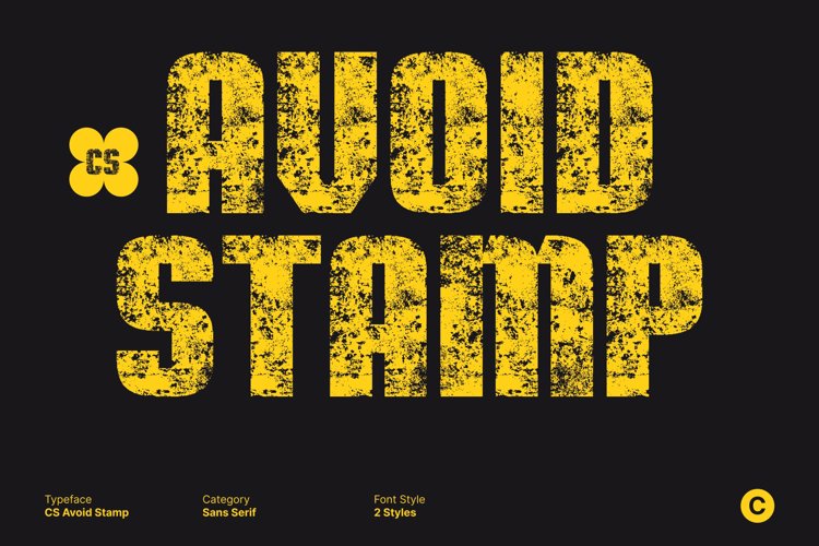 Preview of CS Avoid Stamp Font