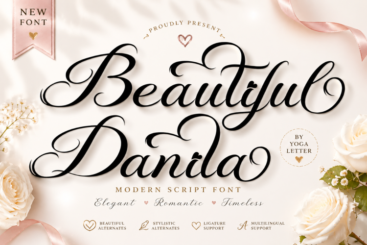 Preview of Beautiful Danila Font