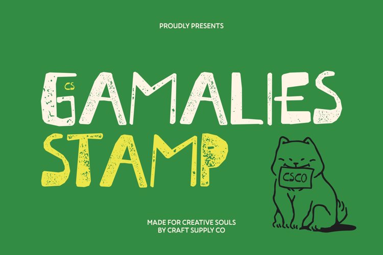 Preview of CS Gamalies Stamp Font
