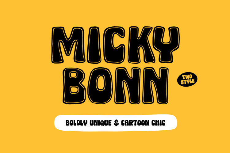 Micky Bonn Inline Font