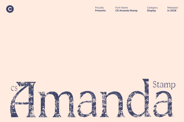 Preview of CS Amanda Stamp Font
