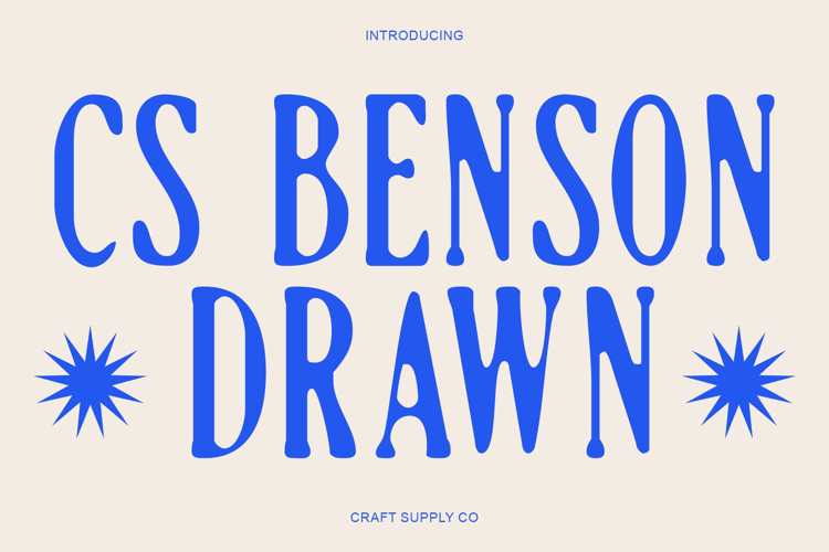 Preview of CS Benson Drawn Font