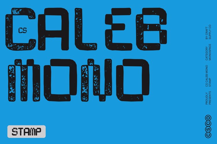 Preview of CS Caleb Mono Stamp Font