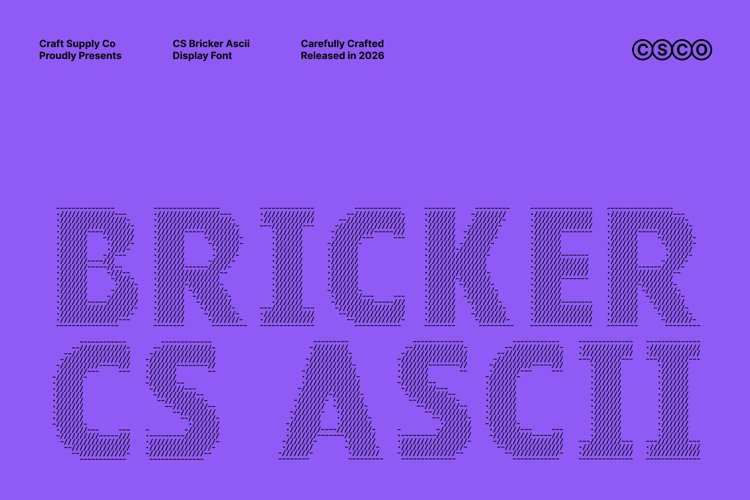 Preview of CS Bricker Ascii Font