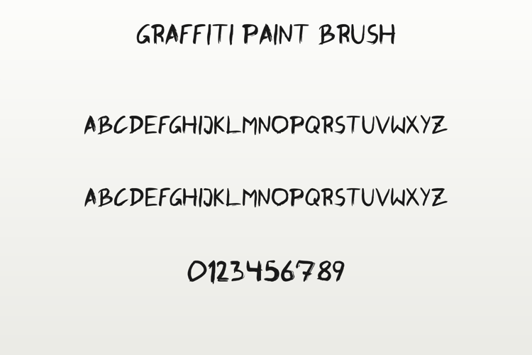 Preview of Graffiti Paint Brush Font
