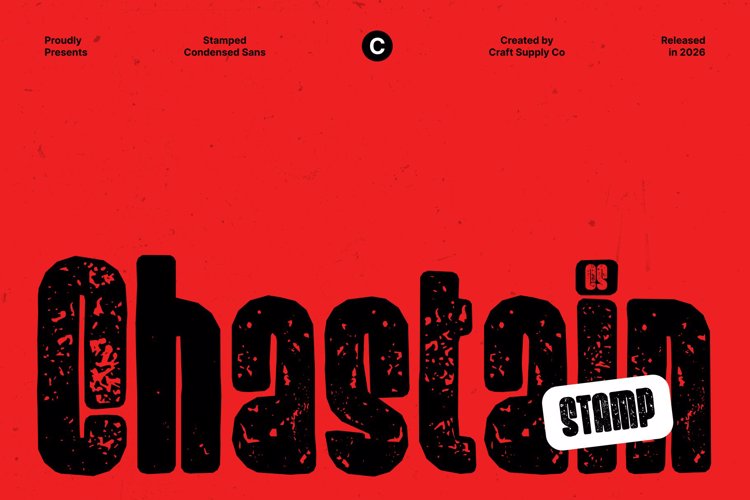 Preview of CS Chastain Stamp Font
