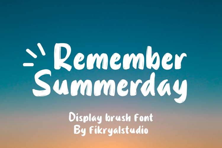 Remember Summerday Font