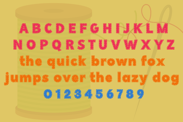 Thick Stitch Font