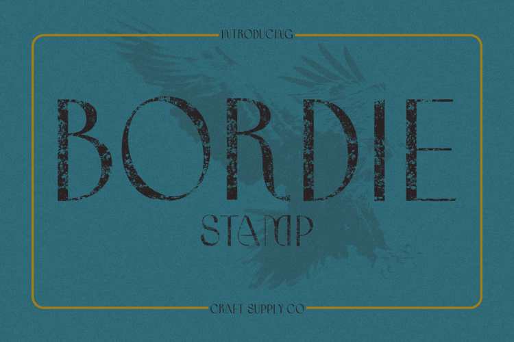 Preview of Bordie Stamp Font