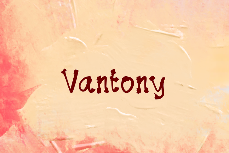 Preview of v Vantony Font