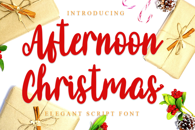 Afternoon Christmas Font