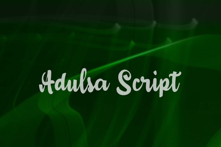 a Adulsa Script Font