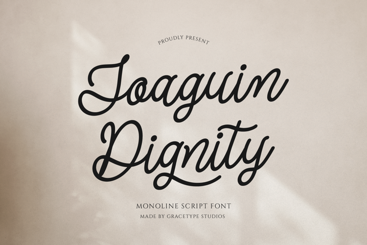 Preview of Joaguin Dignity Font