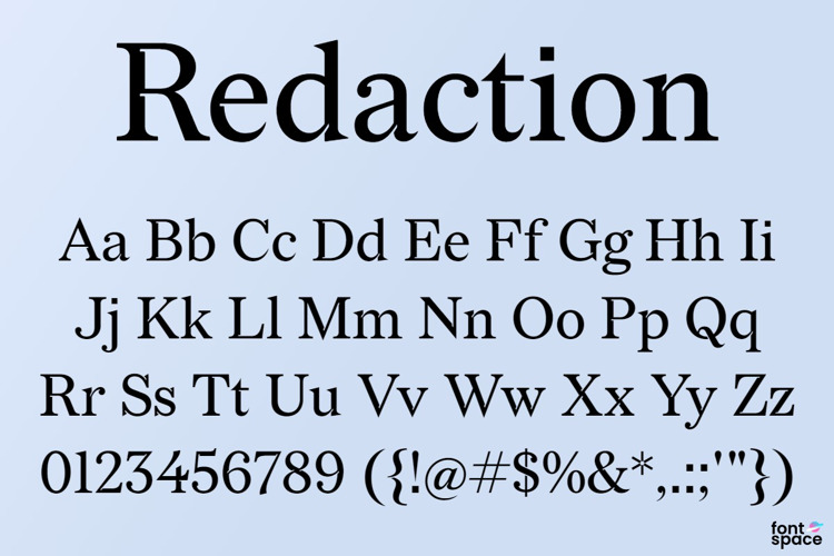 Redaction Font