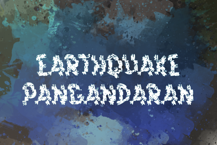 e Earthquake Pangandaran Font